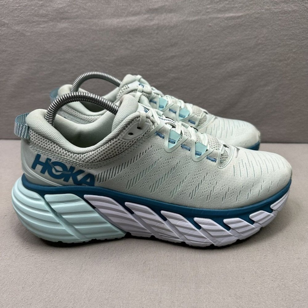 Hoka One One Gaviota 3 Womens Size 10 B Shoes Running Morning Mist/Blue Tint